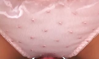 Delectable idol is fingering her wet cunt while drooling on stud