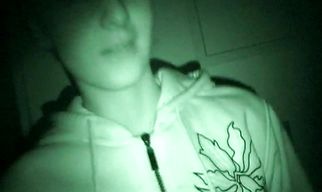 Luxurious sweetie Nicky playfully sucks a stick before taking it from behind