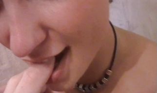 Attractive Tanya is one hungry and nasty cock sucker