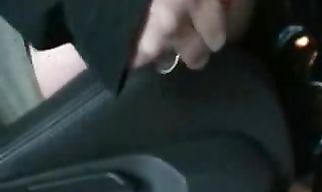 Sultry blonde woman has a smile on her face as it's awesome