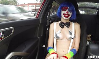 Sexual young maiden Mikayla Mico stands in various positions during hardcore banging