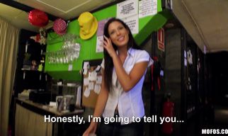 Flirty teen Alexa Tomas seduces a guy