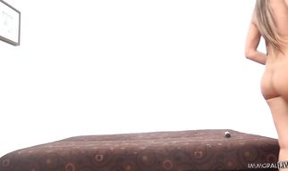 Shameless teen brunette honey Athena is really skilful at sucking and fucking