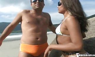 Latin brunette girlie Sara is angelic and fucks like a real pro