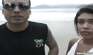 Latin brunette girlie Sara is angelic and fucks like a real pro