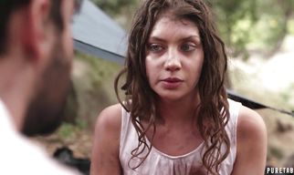 Lusty minx Elena Koshka's perfect boobs hang low while being intensely doggy styled