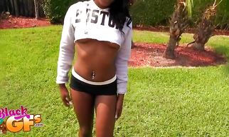 Pungent babe Skyler Nicole has a huge smile on her face while having steamy sex