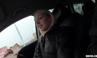 After a blowjob a cheerful gf Mina is getting her shaved copher licked