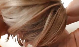 Overwhelming young Crystal is showing her nice quim in front of the camera