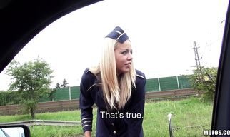 Appetizing lady Christen Courtney chokes on chili dog before taking it balls deep