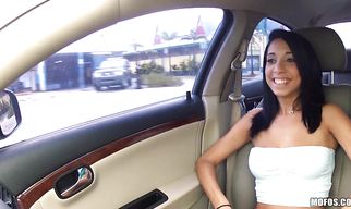 Angelic first timer Mia Hurley is in need of giant fuck sticks