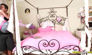 Slutty Jackie Daniels spreads her legs for her fuck buddy dude