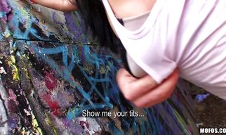 Extraordinary Aneta helps lad get a wood