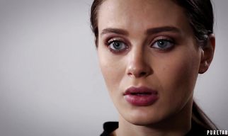 Remarkable Lana Rhoades with impressive natural tits gives guy a blowjob and rides his stiff schlong