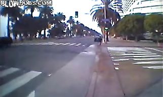 Dissolute brunette darling Kaylann gives her muscular stud a wild blowjob