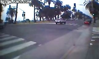 Dissolute brunette darling Kaylann gives her muscular stud a wild blowjob