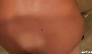 Luxurious diva Natalie Vegas uses her tits and cunt to please him