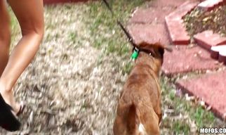 Alluring girlfriend Kaylee Quinn receives a big sausage in her juicy pussy