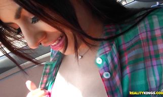 Prodigious bimbo Audrey Royal can't wait to get some beef bayonet in her cooter