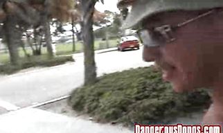 Swingeing young Alina takes a deep doggy style banging