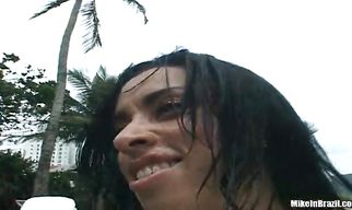 Appetizing latin Sabrena is getting her perfectly waxed snatch fucked hard and getting ready to cum