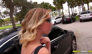 Breathtaking blonde floozy Chase bends over to be banged with passion