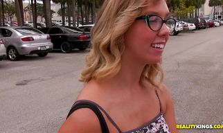 Breathtaking blonde floozy Chase bends over to be banged with passion