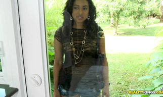 Aroused latina Bree Bubbles goes crazy for that giant donga