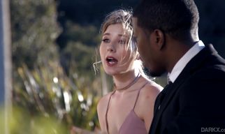 Nasty barely legal blonde minx uses her playmate's meat member for sex