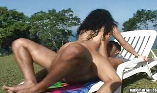 Appealing latin diva Erica Vieira loves to suck and fuck younger dicks