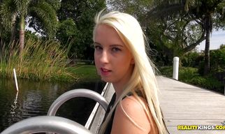 Nasty gf Darcie Belle is about to have casual sex with stranger just for the fun of it