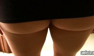 Luxurious cutie Bebe cheerfully offers her pussy for fucking