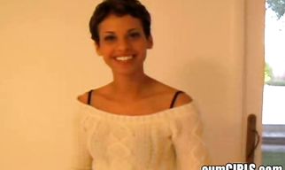 Mischievous Gia gets her wet cuch pleasured