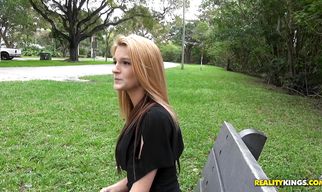 Admirable Hope Harper needs some skills so she is sucking beef bayonet