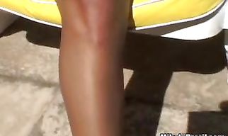 Dirty Karina is ready for dangler sucking action