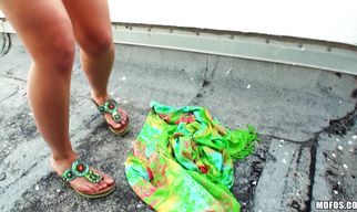 Startling Callie Calypso can handle that giant long sword