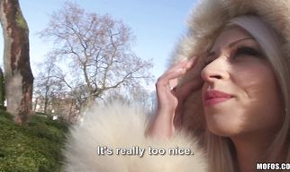 Passionate Chloe Lacourt is viciously doggy styled by a thick cock