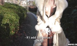 Passionate Chloe Lacourt is viciously doggy styled by a thick cock