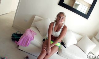 Engaging Payton Simmons got her dirty mouth filled up with a rock hard meat bazooka before she got fucked