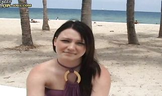 Succulent brunette maid Trinity gladly shows her cock riding skills