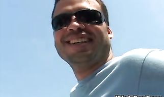 Exquisite brunette Claudia felt like having sex with pal