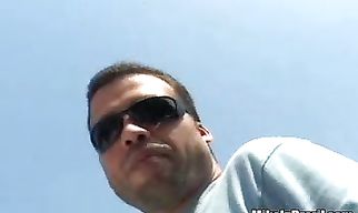 Exquisite brunette Claudia felt like having sex with pal