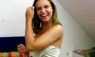 Nude blonde Rose squirms while being doggy styled