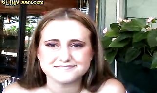 Vigorous brunette honey Trista's perfect tits bounce around as she jumps rope