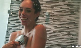 Attractive Brylee Remington gets on her knees and sucks a penis