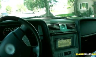 Salacious brunette Katie gets thoroughly doggy styled