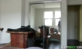 Sex appeal barely legal cutie Pressley Carter gives an eager blowjob