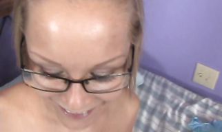 Sex appeal blonde girl Jessica Moore with impressive natural tits has sexy tits and a big appetite for cock