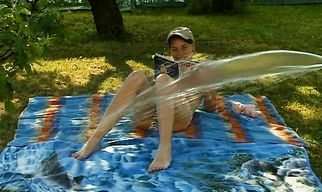 Swingeing Elena A is shy but still needs a donga