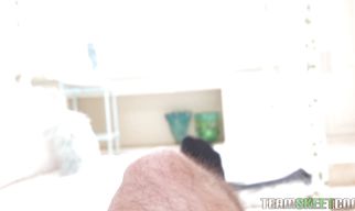 Swingeing blonde Abby Cross lusty for big juicy lever